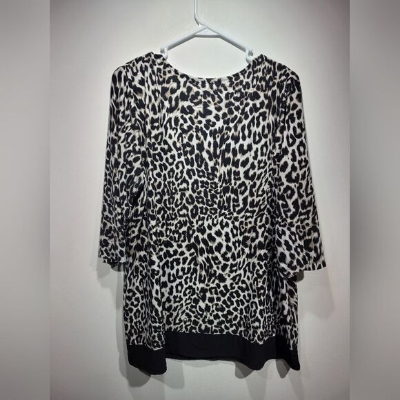 Cj banks woman's leapord print top - Picture 2 of 7